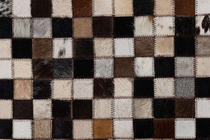 2' x 3' Cowhide Leather Rug