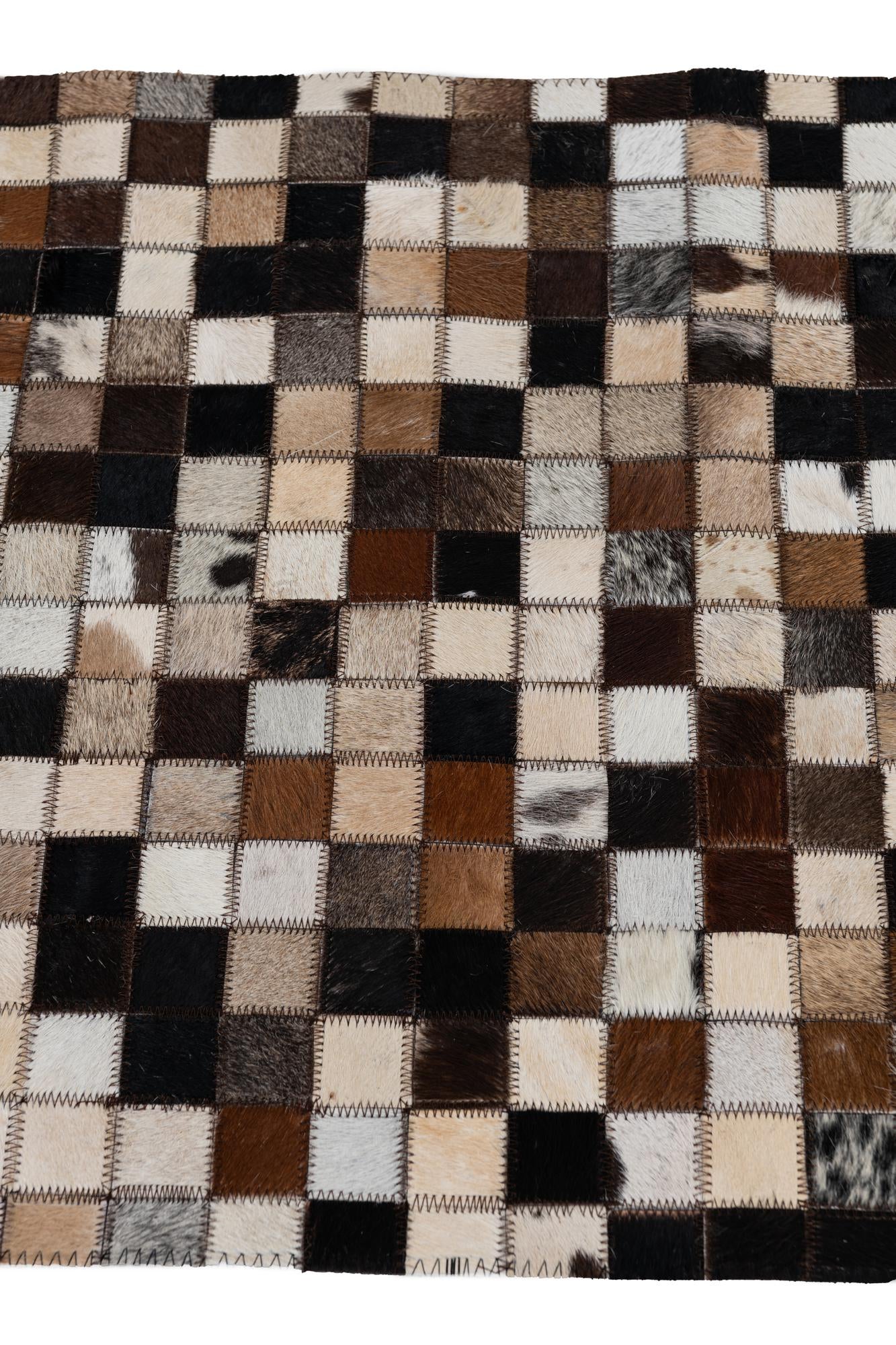 2' x 3' Cowhide Leather Rug