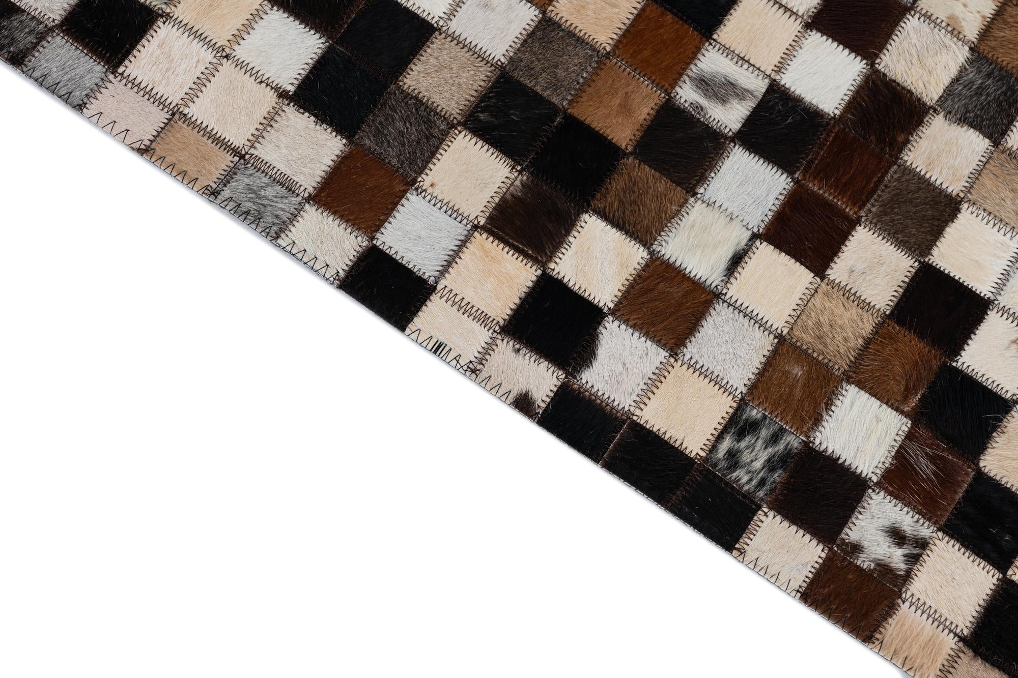 2' x 3' Cowhide Leather Rug