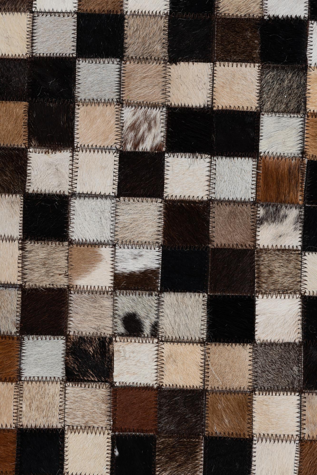 2' x 3' Cowhide Leather Rug