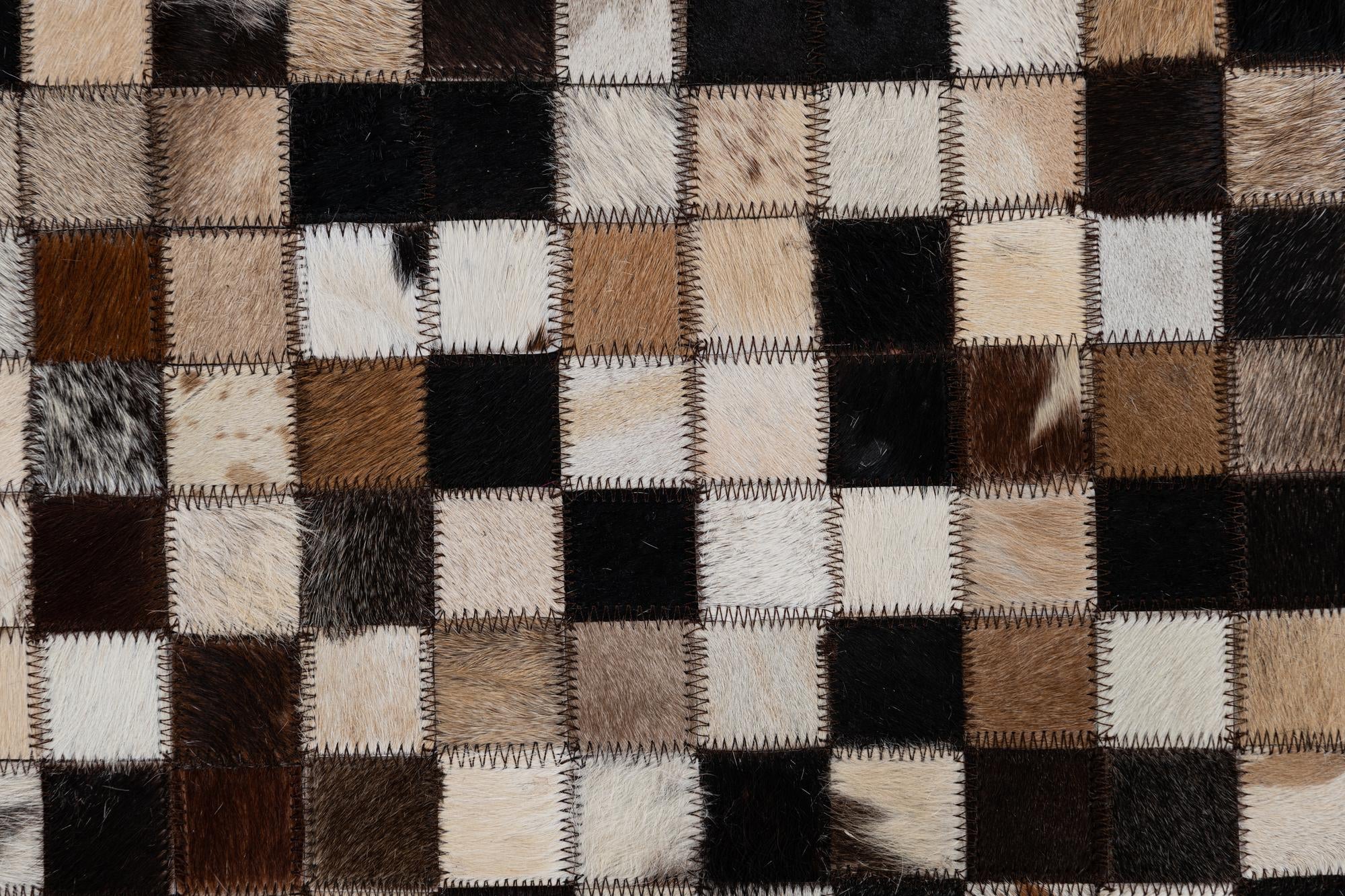 2' x 3' Cowhide Leather Rug