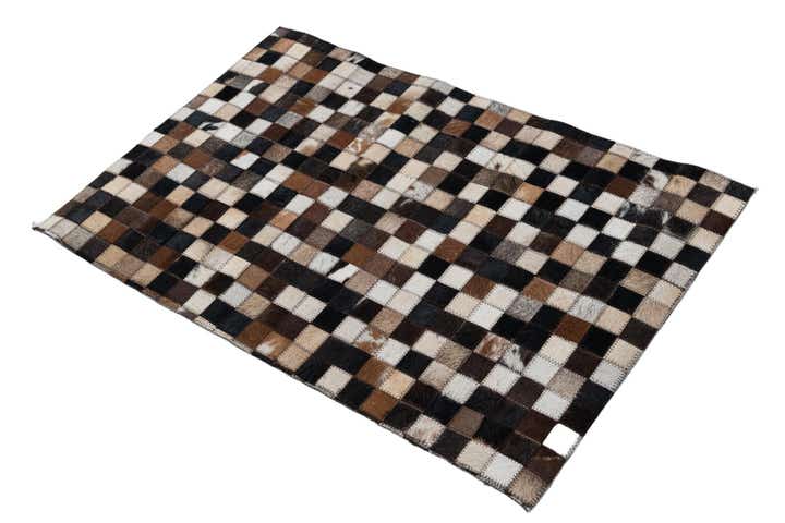 2' x 3' 1 Cowhide Leather Rug