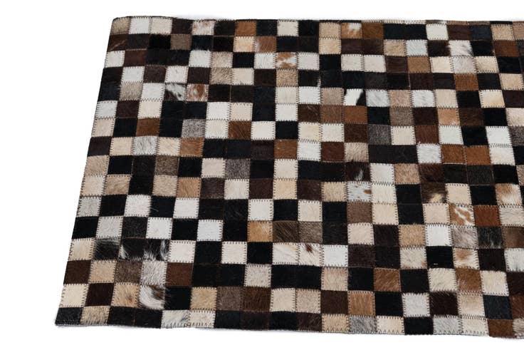 Detail image of 2' x 3' 1 Cowhide Leather Rug