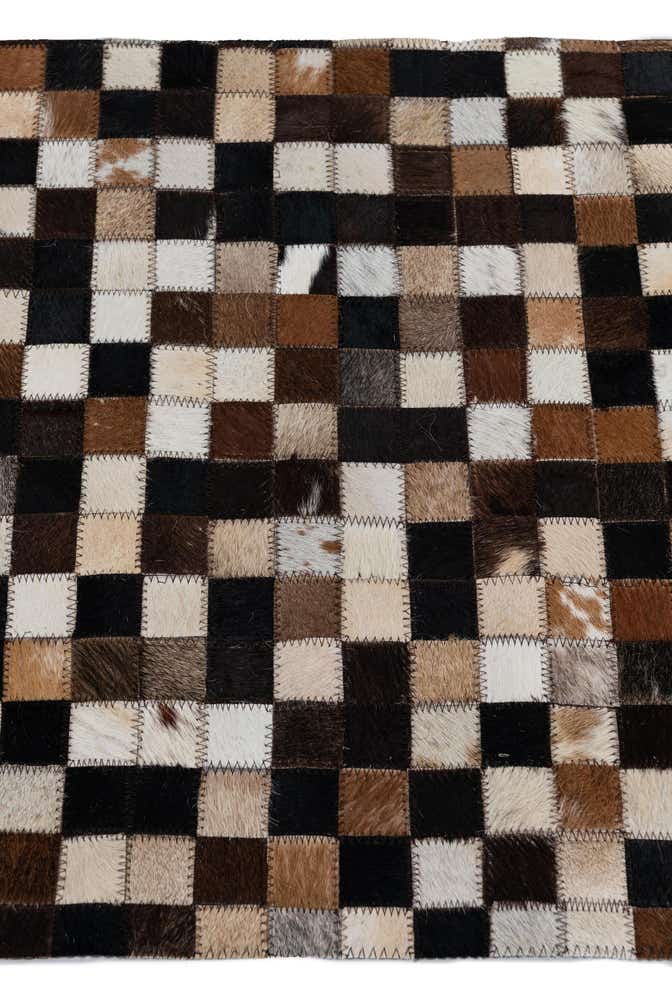 2' x 3' 1 Cowhide Leather Rug