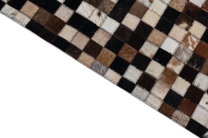 2' x 3' 1 Cowhide Leather Rug