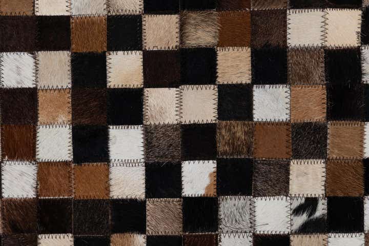 2' x 3' 1 Cowhide Leather Rug