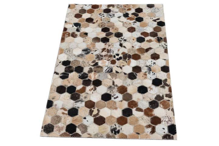 2' x 3' 1 Cowhide Leather Rug