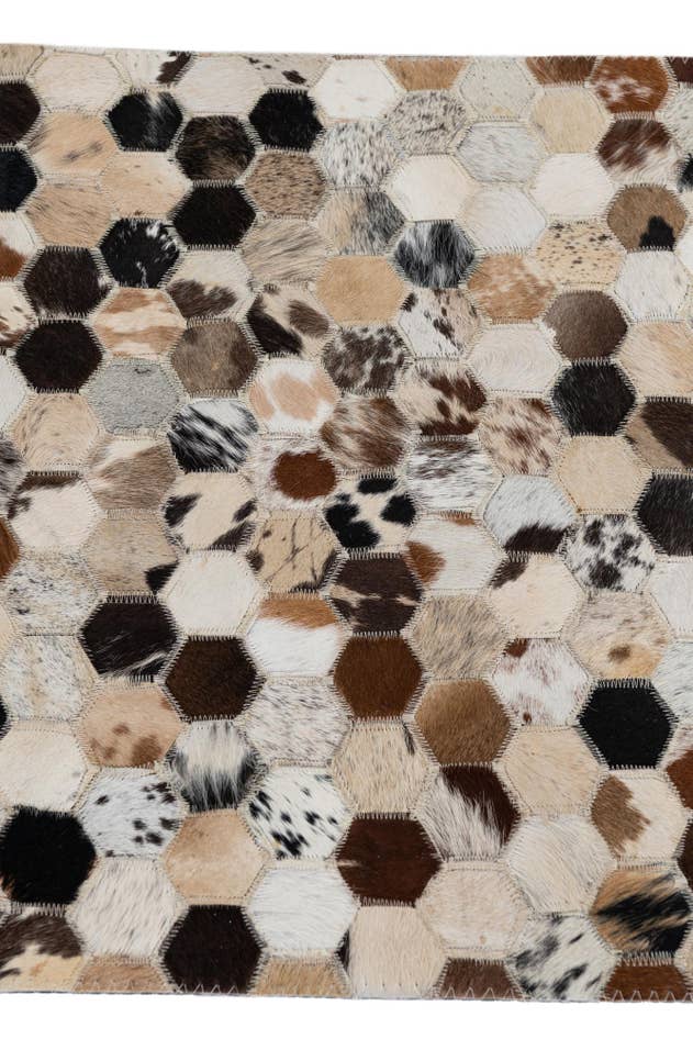 Detail image of 2' x 3' 1 Cowhide Leather Rug