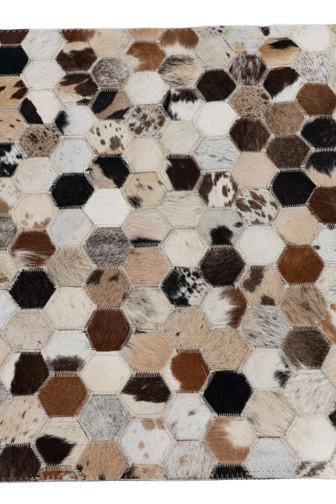 2' x 3' Cowhide Leather Rug