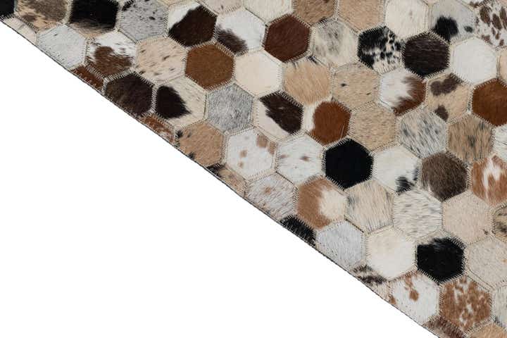 2' x 3' Cowhide Leather Rug