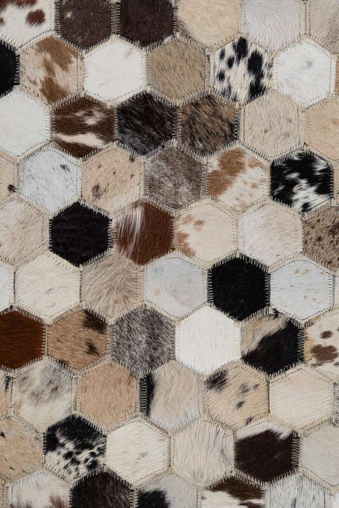 2' x 3' Cowhide Leather Rug