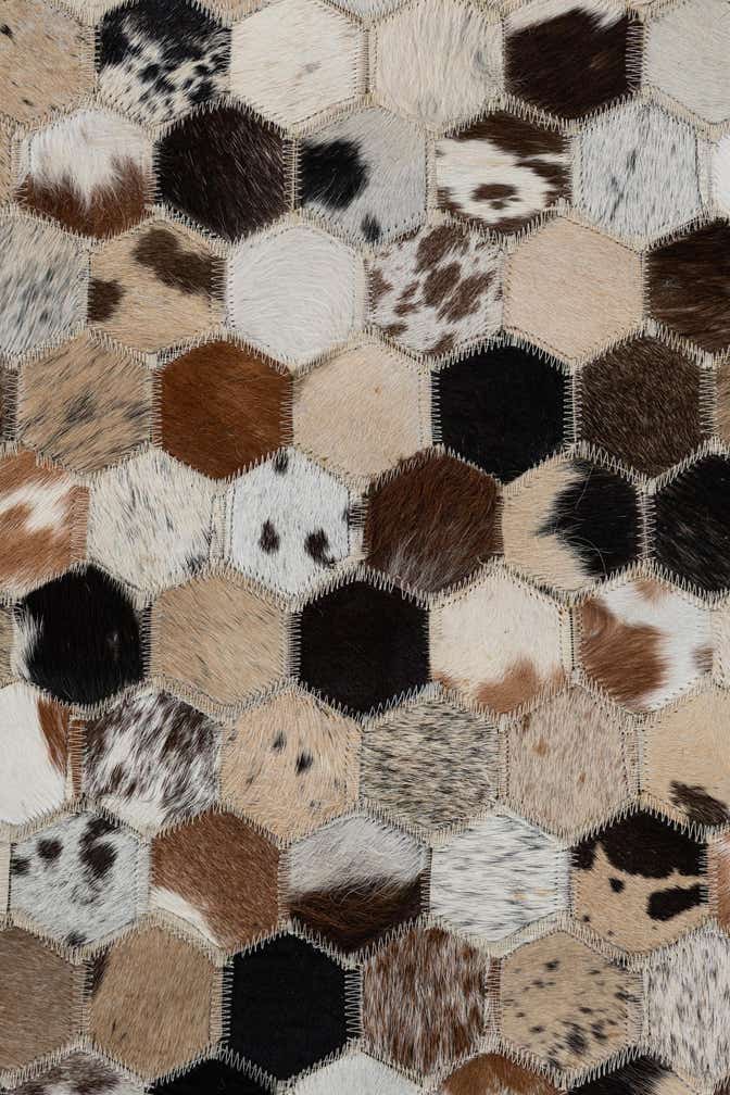 2' x 3' Cowhide Leather Rug