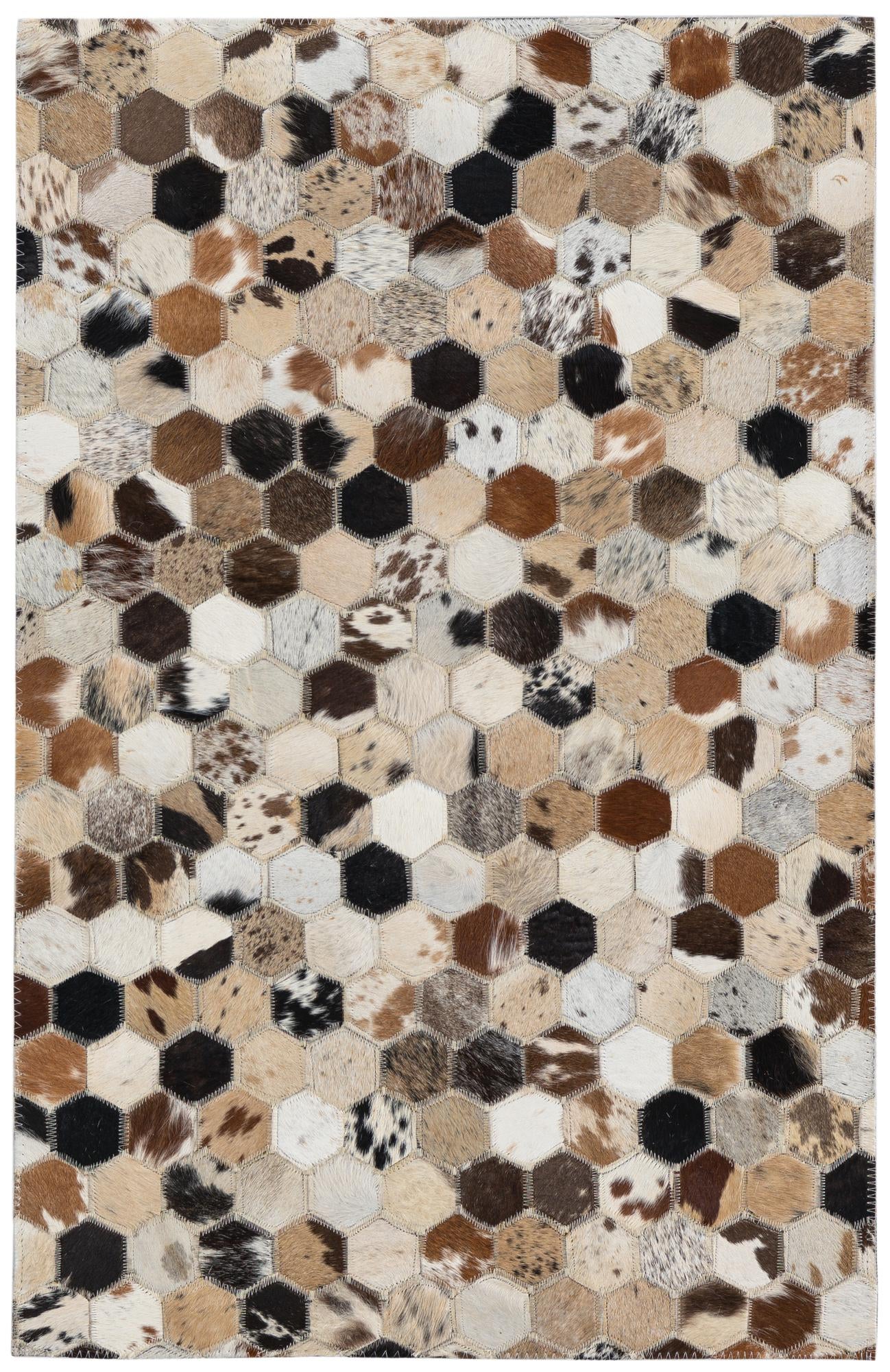 2' x 3' Cowhide Leather Rug