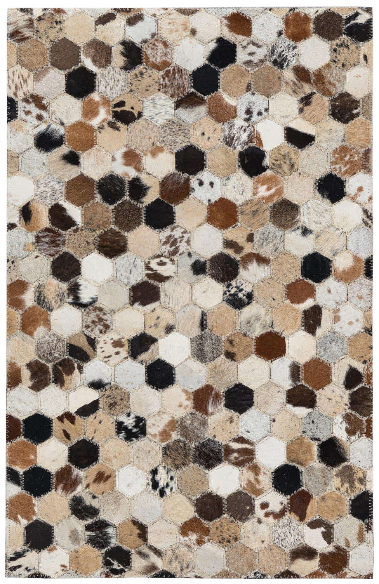 2' x 3' Cowhide Leather Rug