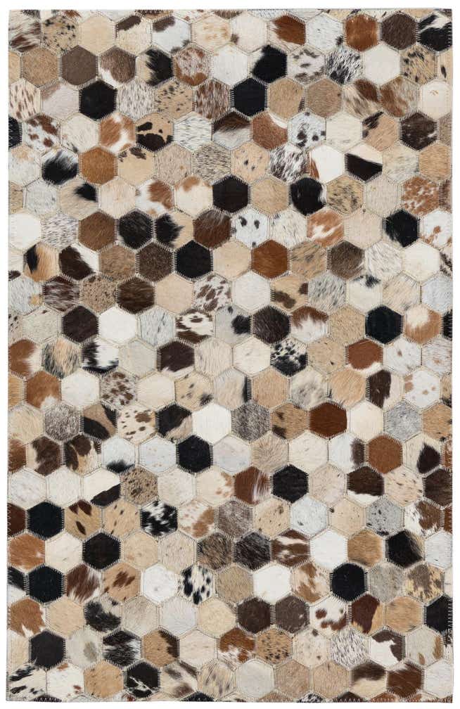 2' x 3' Cowhide Leather Rug