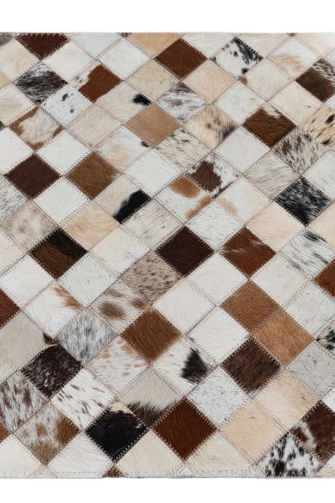 2' x 3' Cowhide Leather Rug