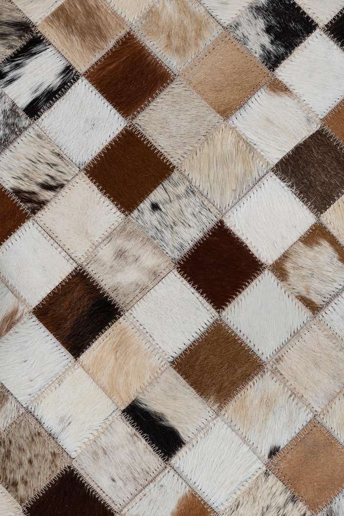 2' x 3' Cowhide Leather Rug