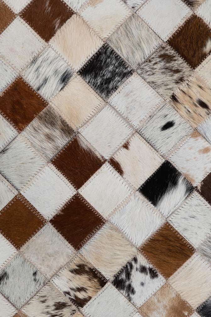2' x 3' Cowhide Leather Rug