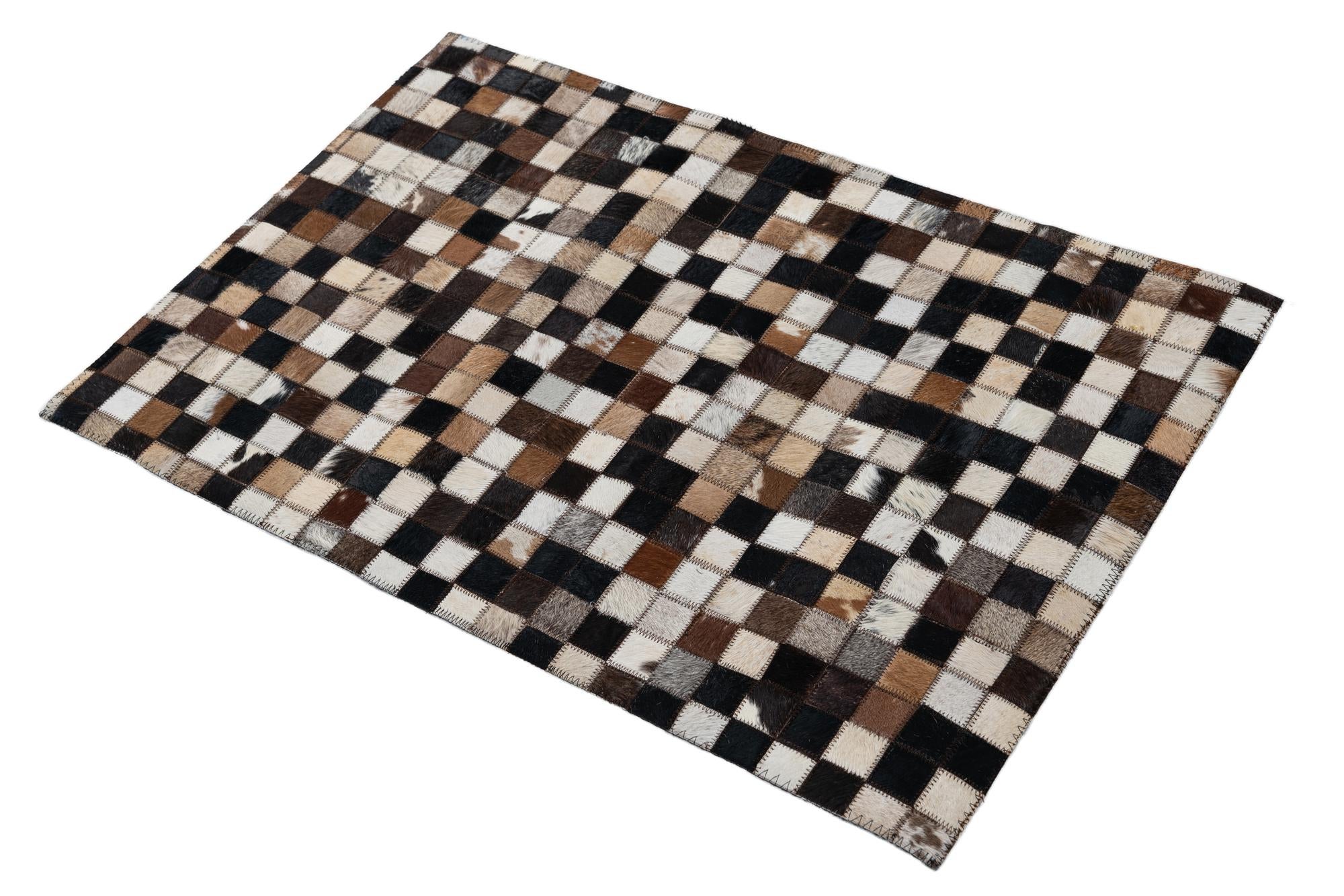 2' x 3' Cowhide Leather Rug