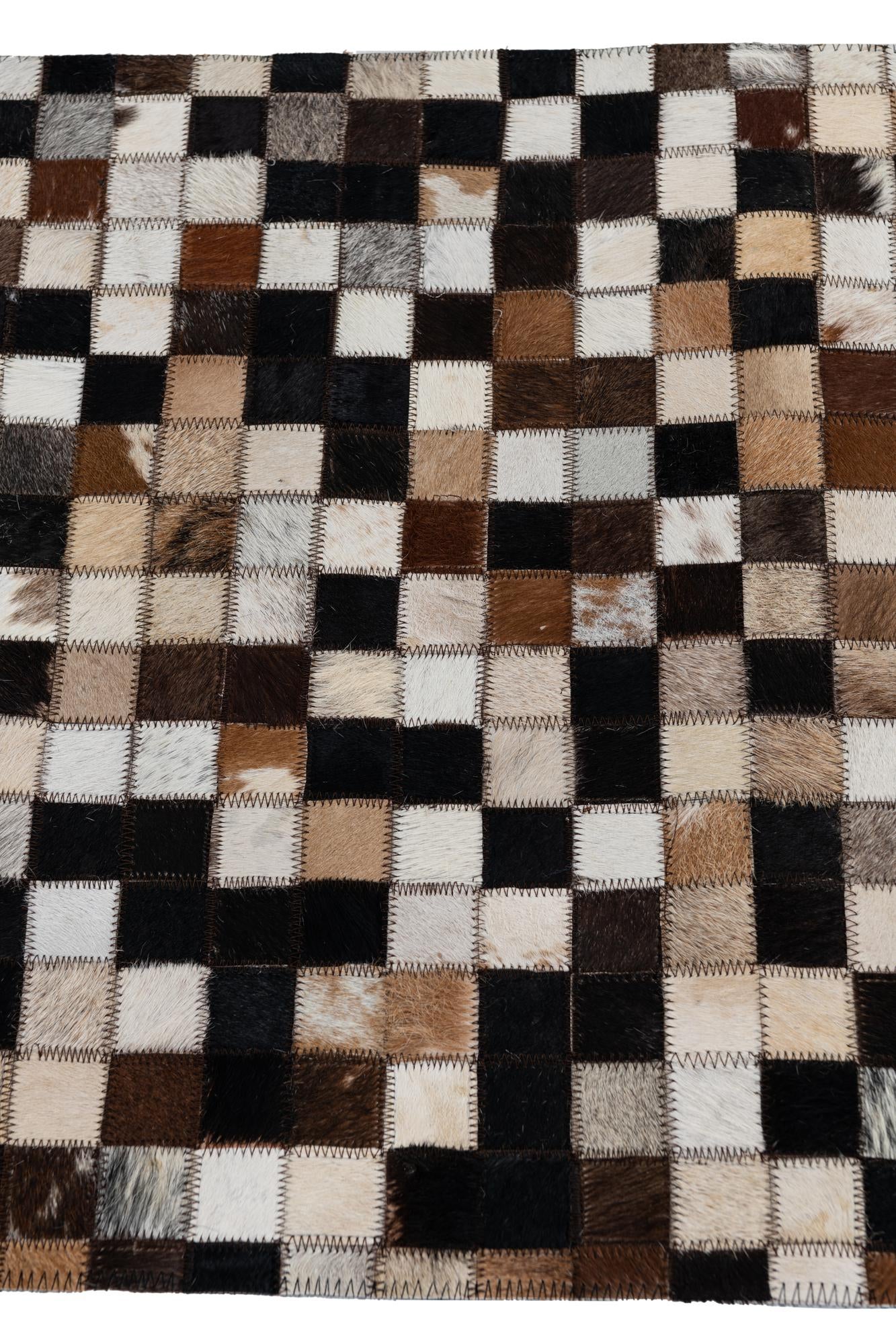 2' x 3' Cowhide Leather Rug