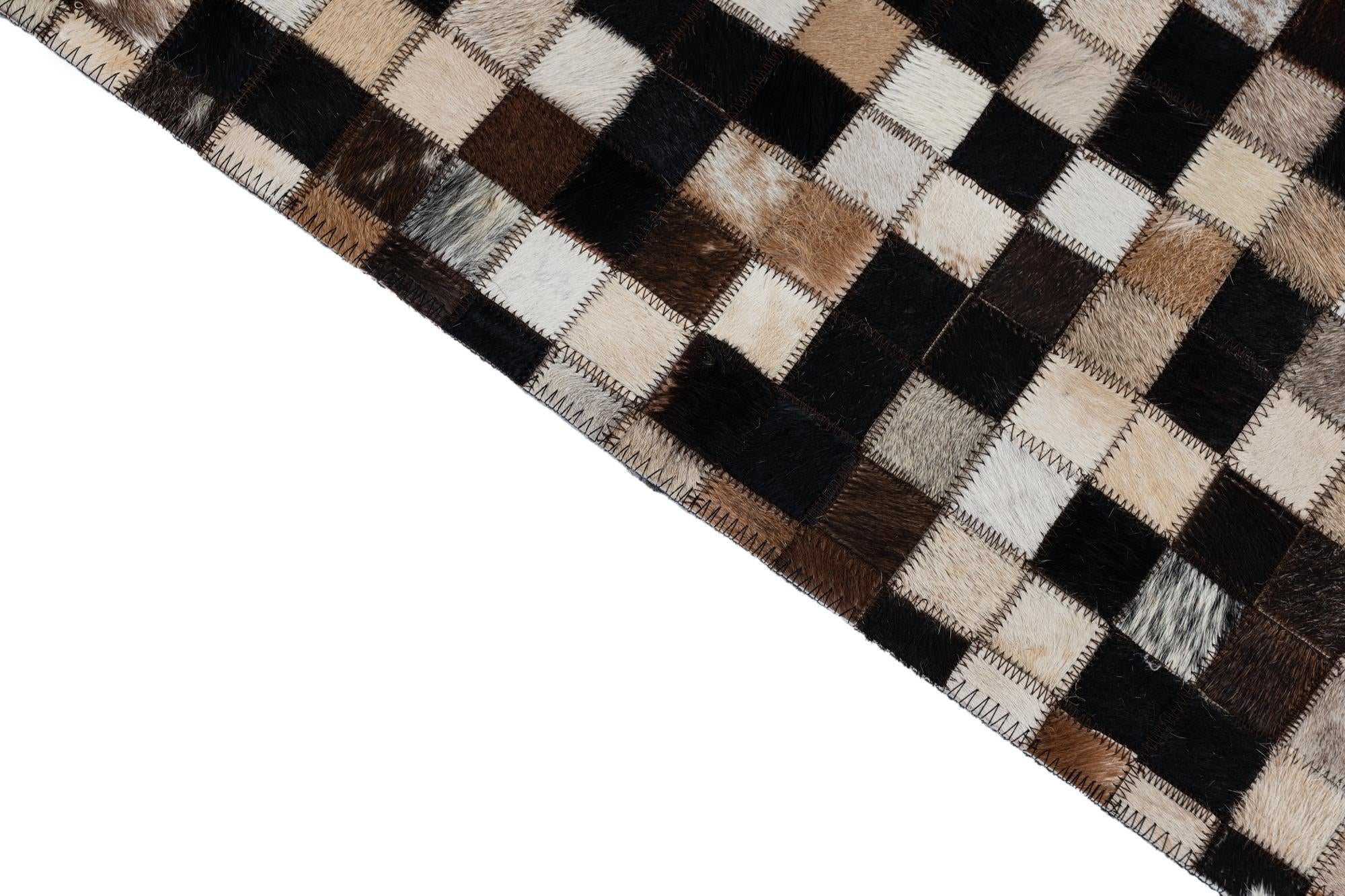 2' x 3' Cowhide Leather Rug