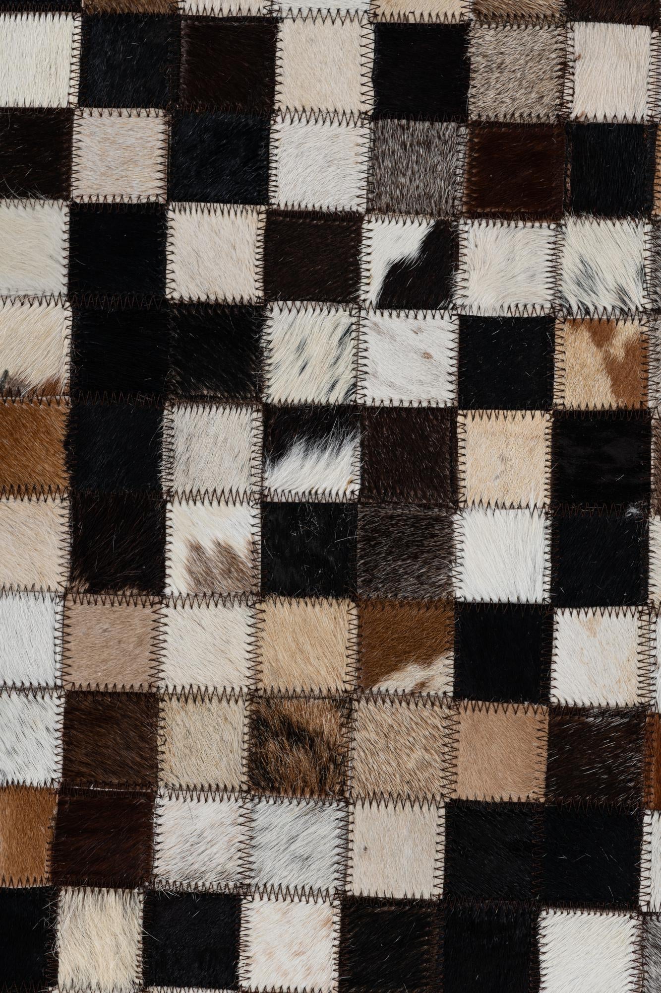 2' x 3' Cowhide Leather Rug