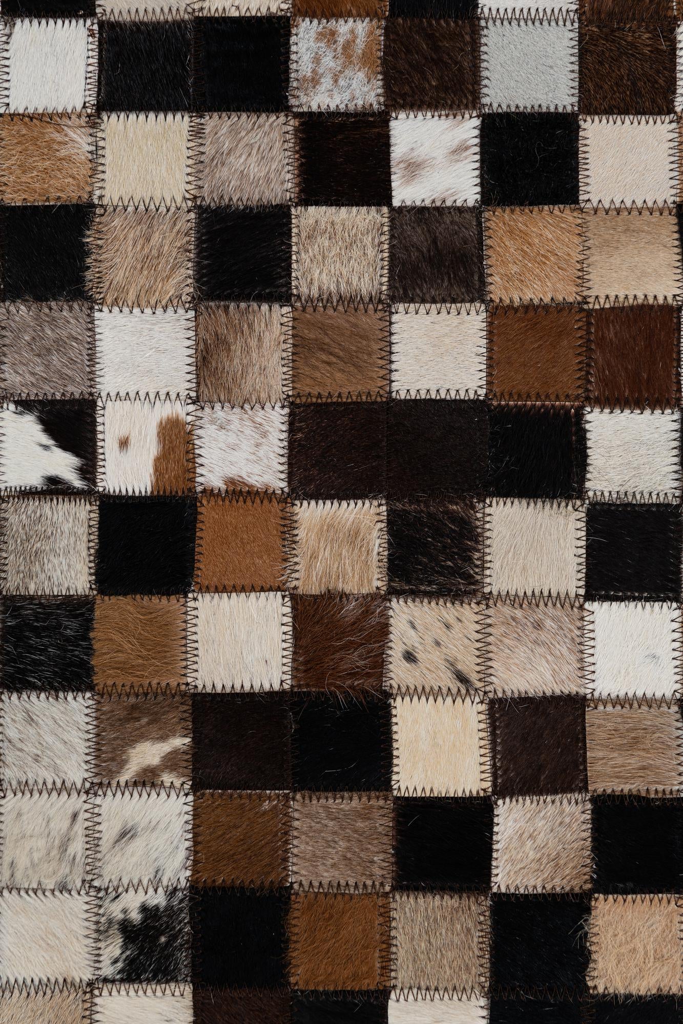 2' x 3' Cowhide Leather Rug