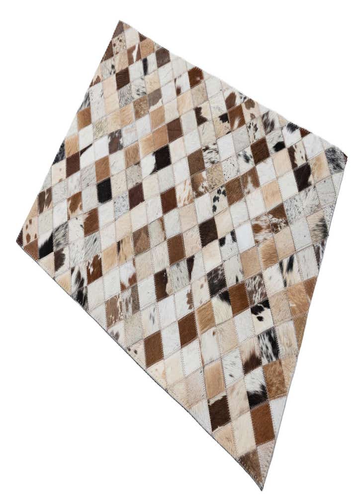 2' x 3' Cowhide Leather Rug