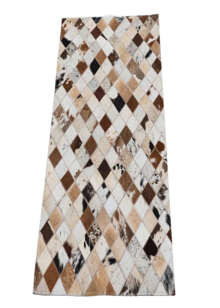 2' x 3' Cowhide Leather Rug
