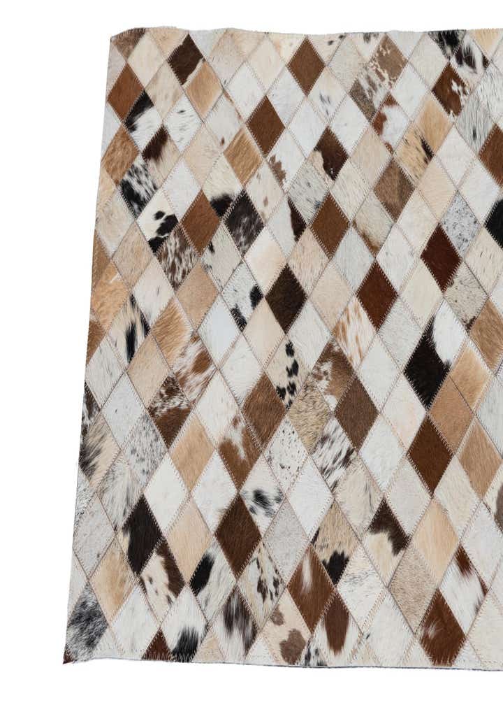 2' x 3' Cowhide Leather Rug