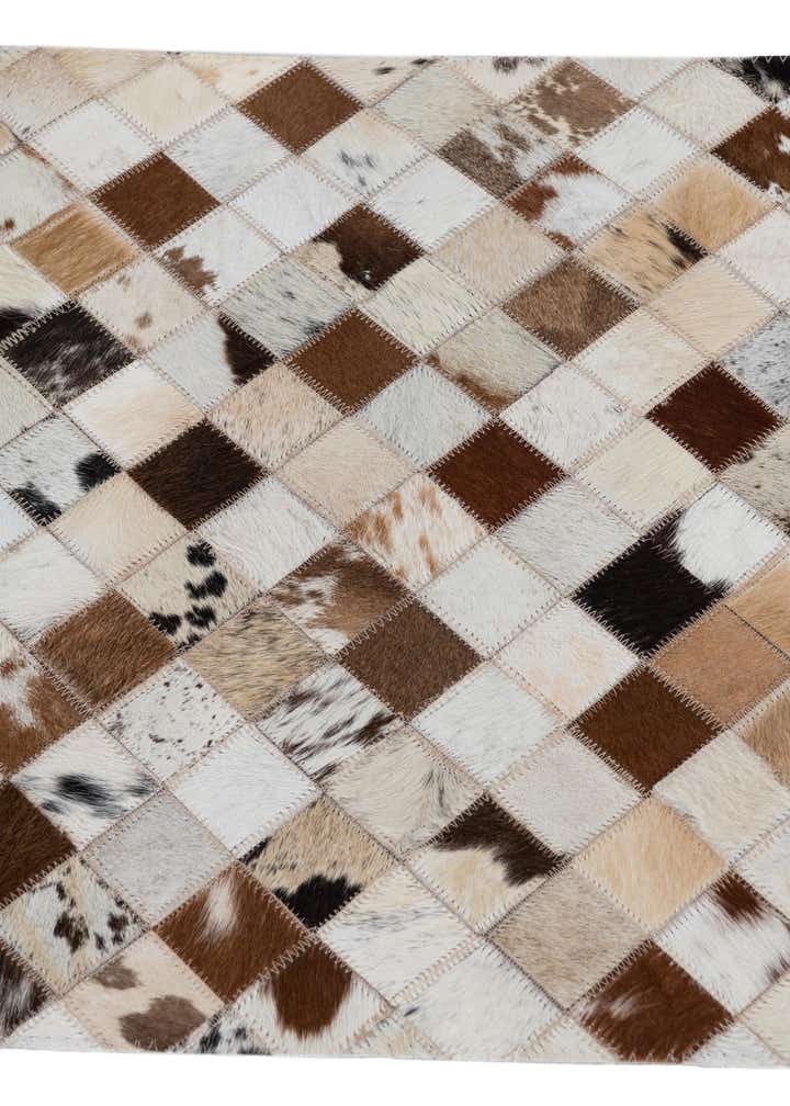 2' x 3' Cowhide Leather Rug