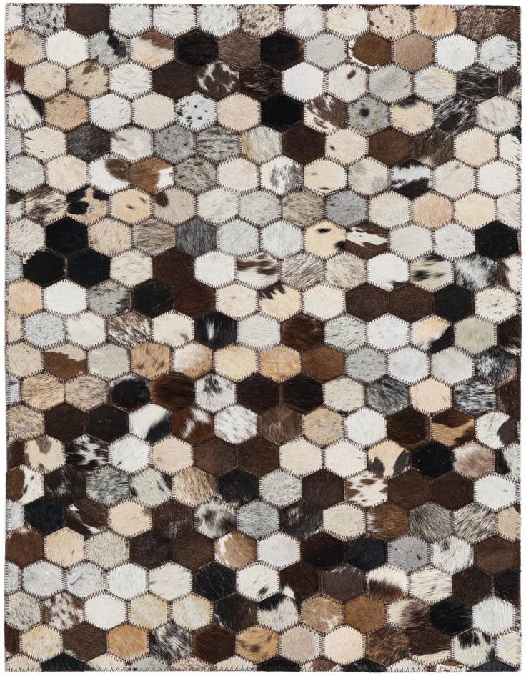 Detail image of 2' x 3' 1 Cowhide Leather Rug