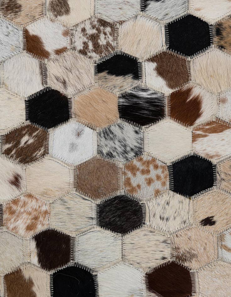 Detail image of 2' x 3' Cowhide Leather Rug