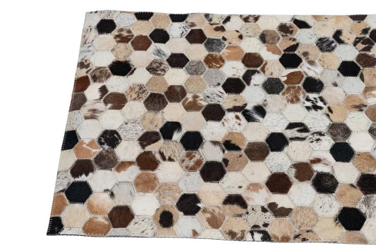 Detail image of 2' x 3' Cowhide Leather Rug