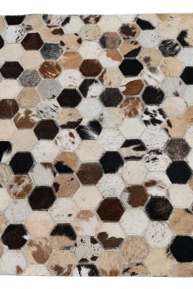 2' x 3' Cowhide Leather Rug