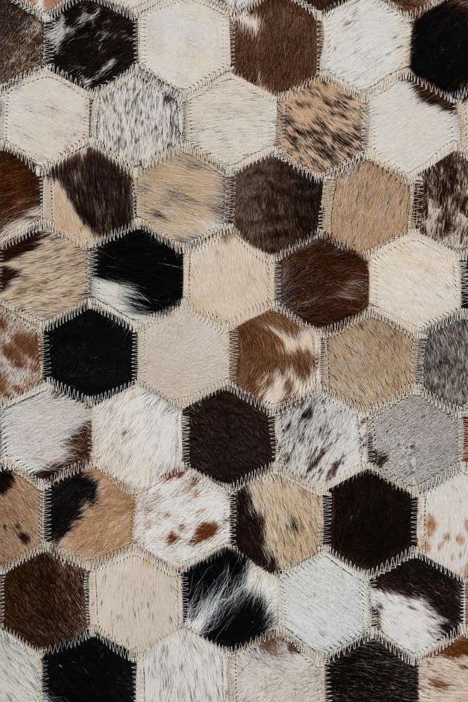 2' x 3' Cowhide Leather Rug