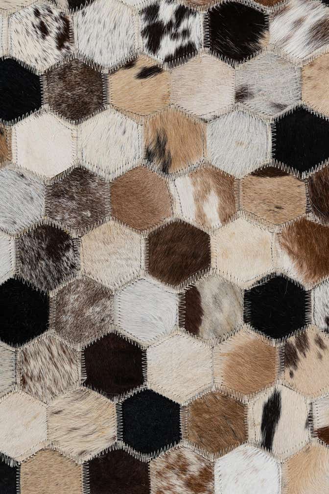 2' x 3' Cowhide Leather Rug