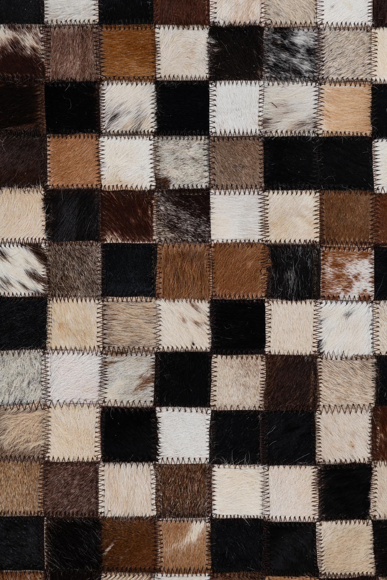 2' x 3' Cowhide Leather Rug