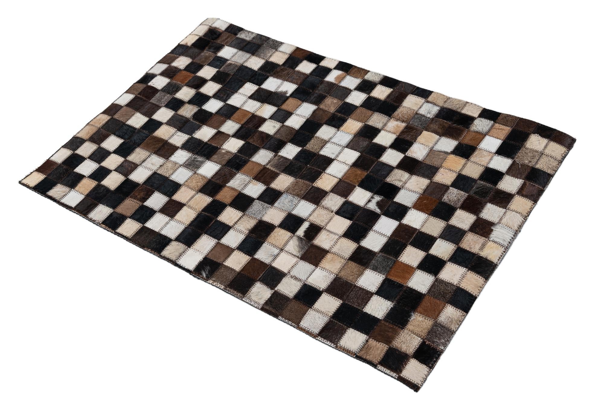 2' x 3' Cowhide Leather Rug