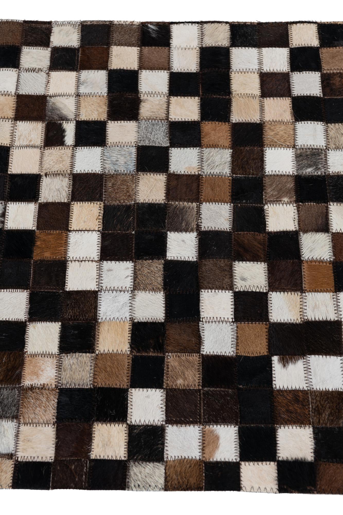 2' x 3' Cowhide Leather Rug