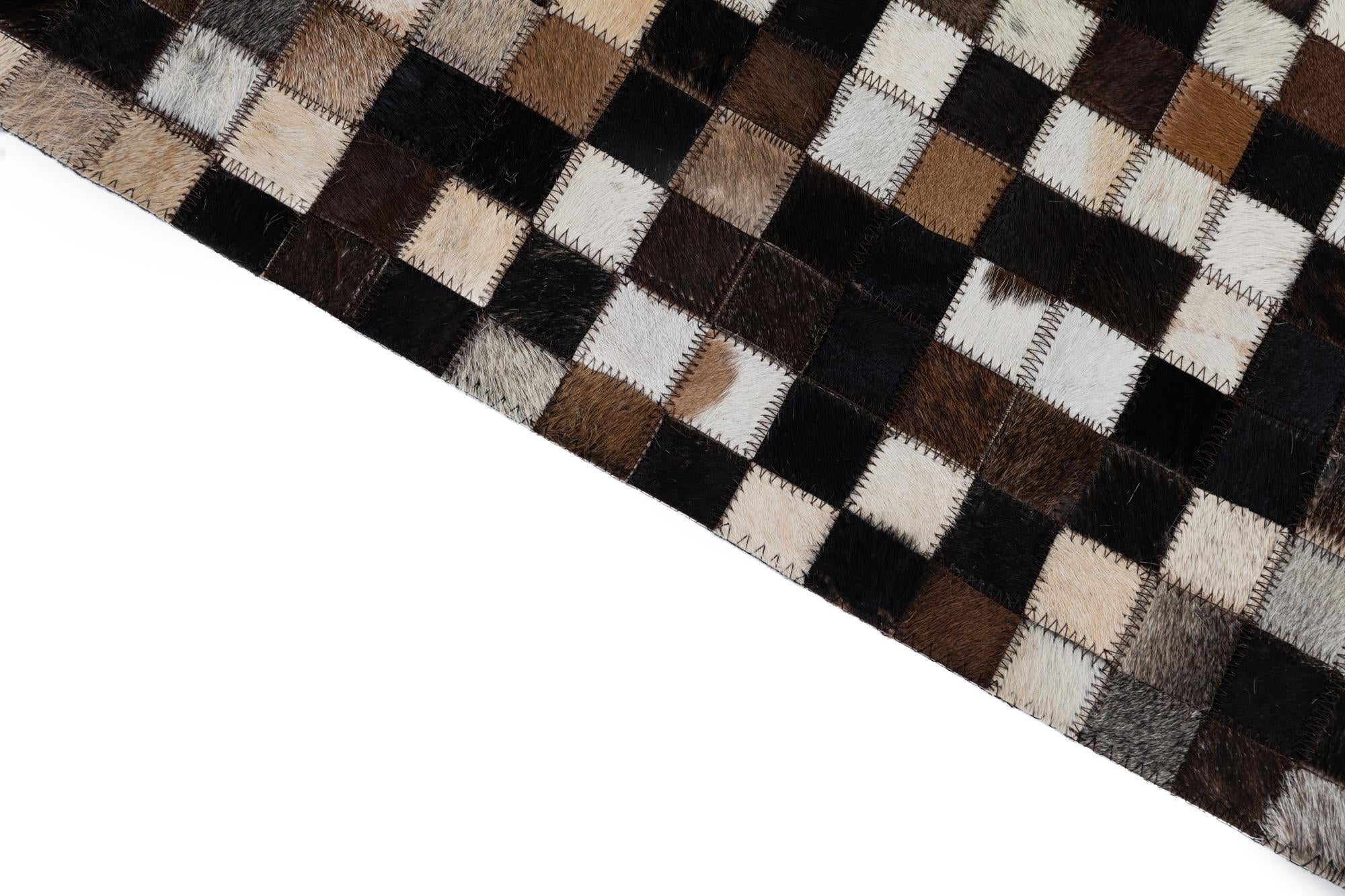 2' x 3' Cowhide Leather Rug