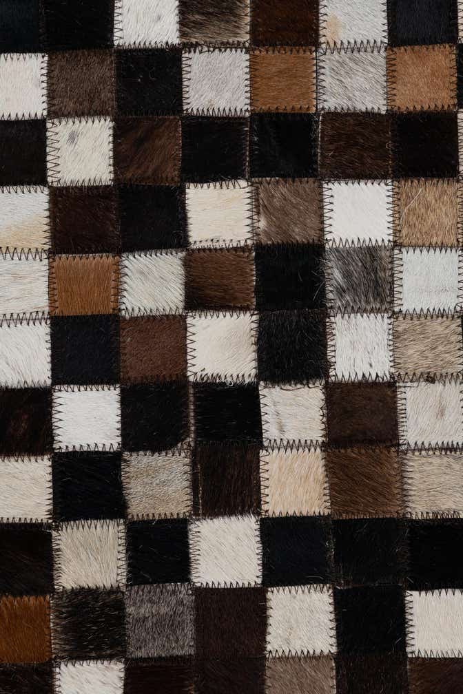 2' x 3' Cowhide Leather Rug