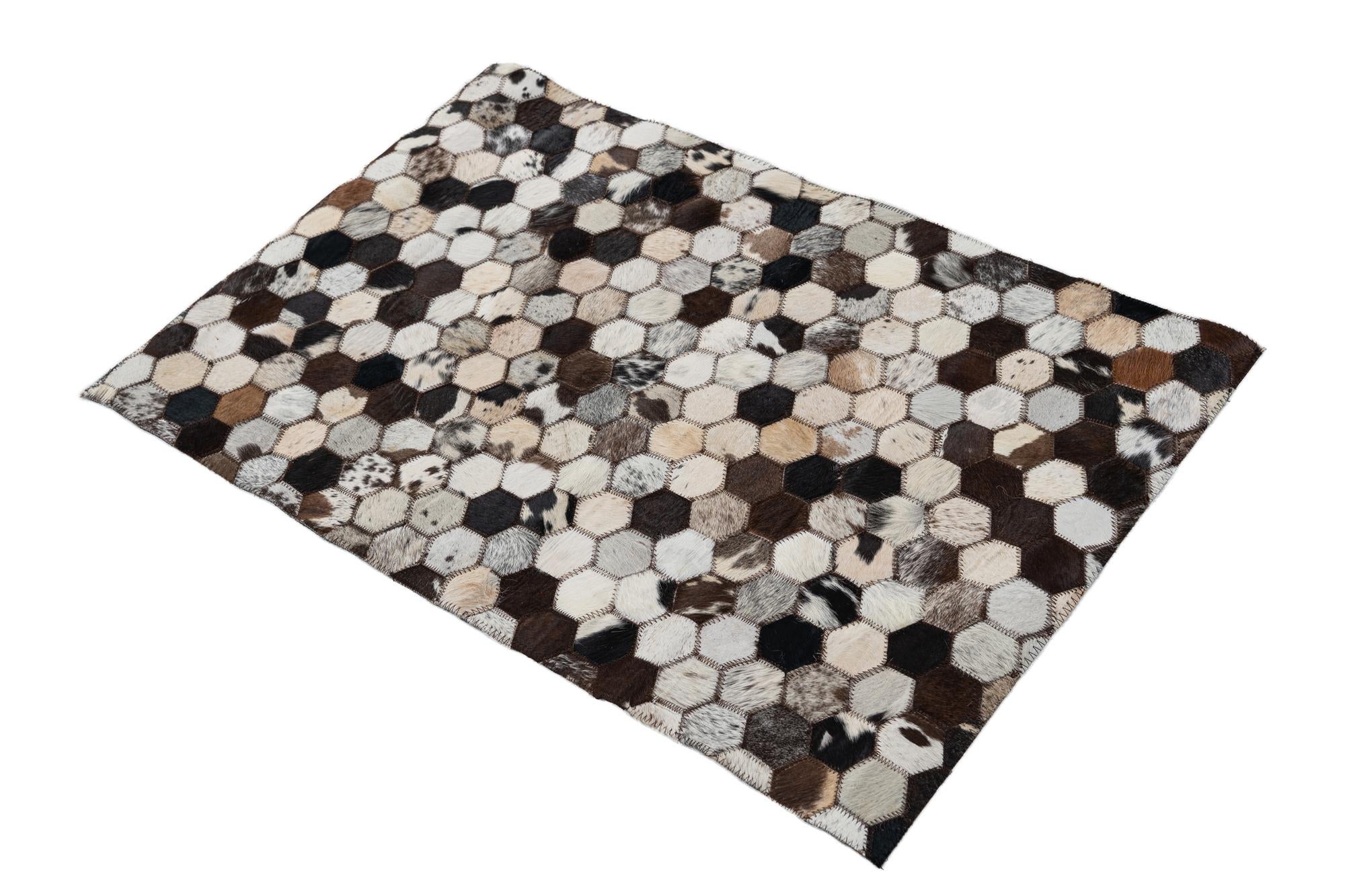 2' x 3' Cowhide Leather Rug