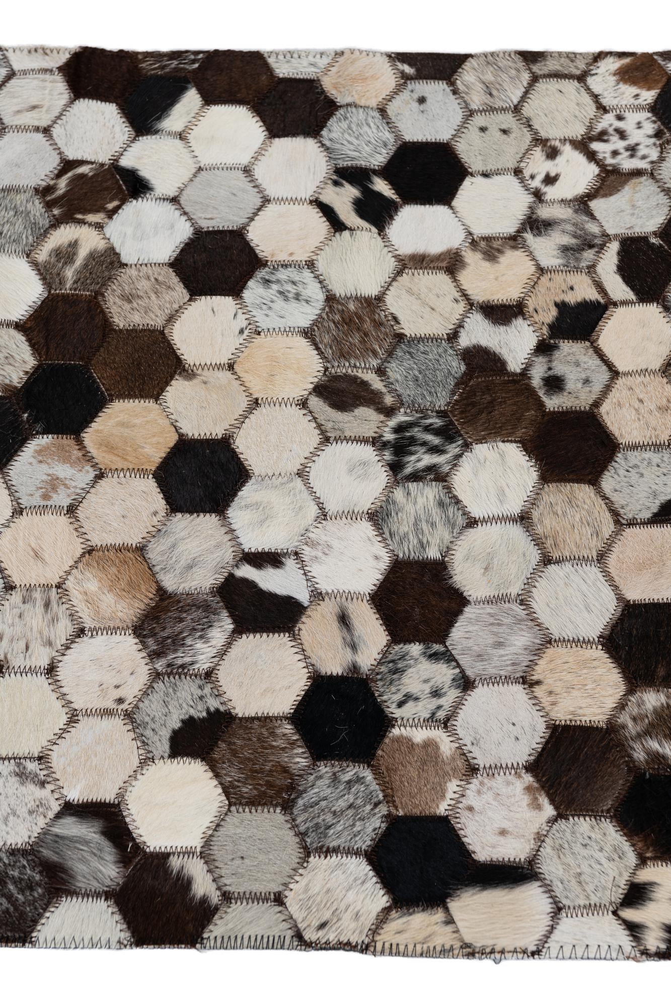 2' x 3' Cowhide Leather Rug