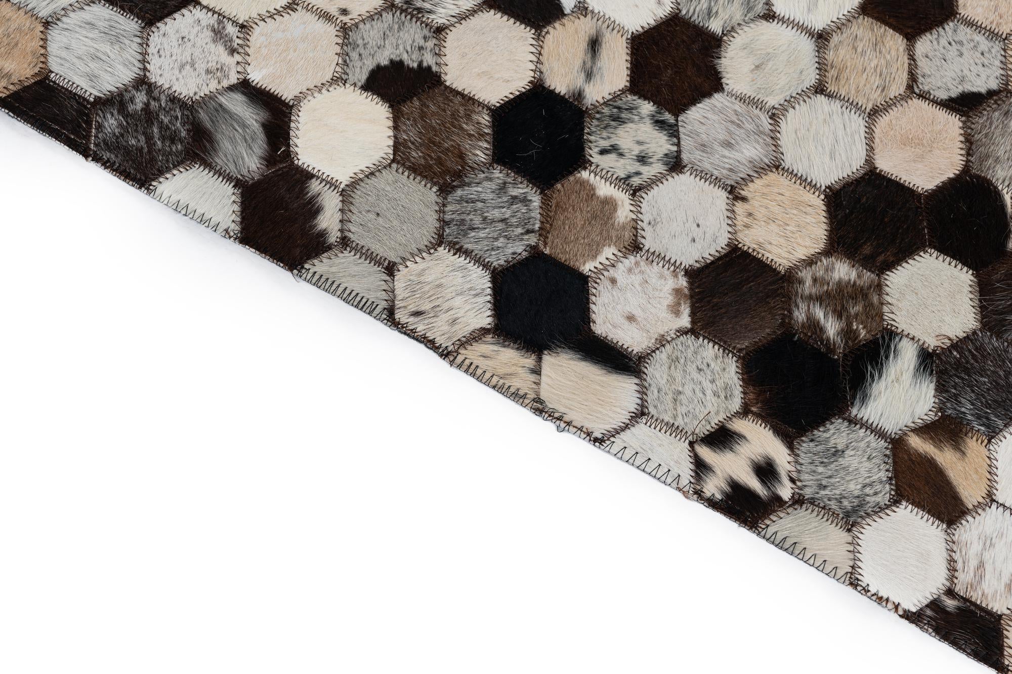 2' x 3' Cowhide Leather Rug