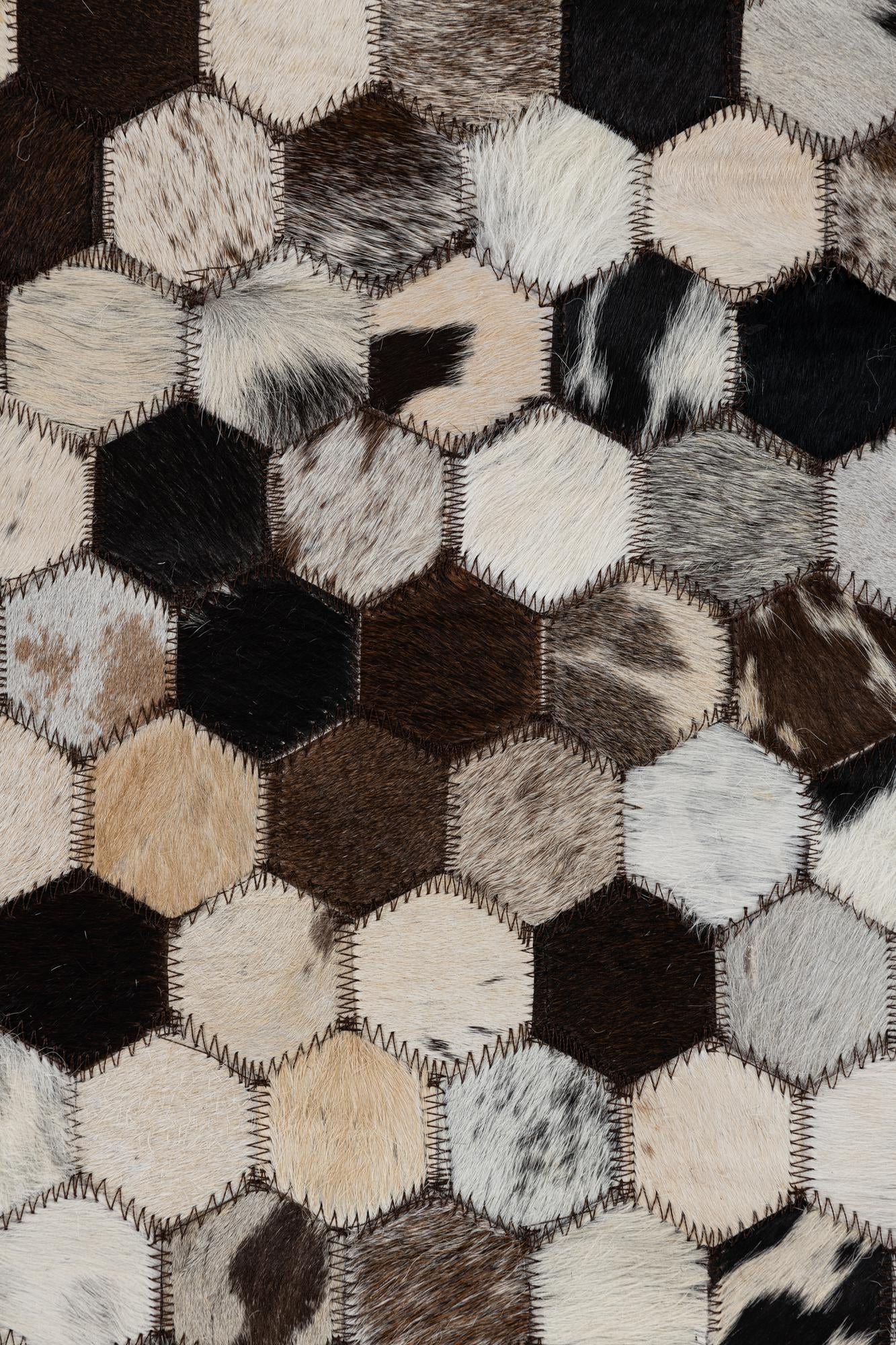 2' x 3' Cowhide Leather Rug
