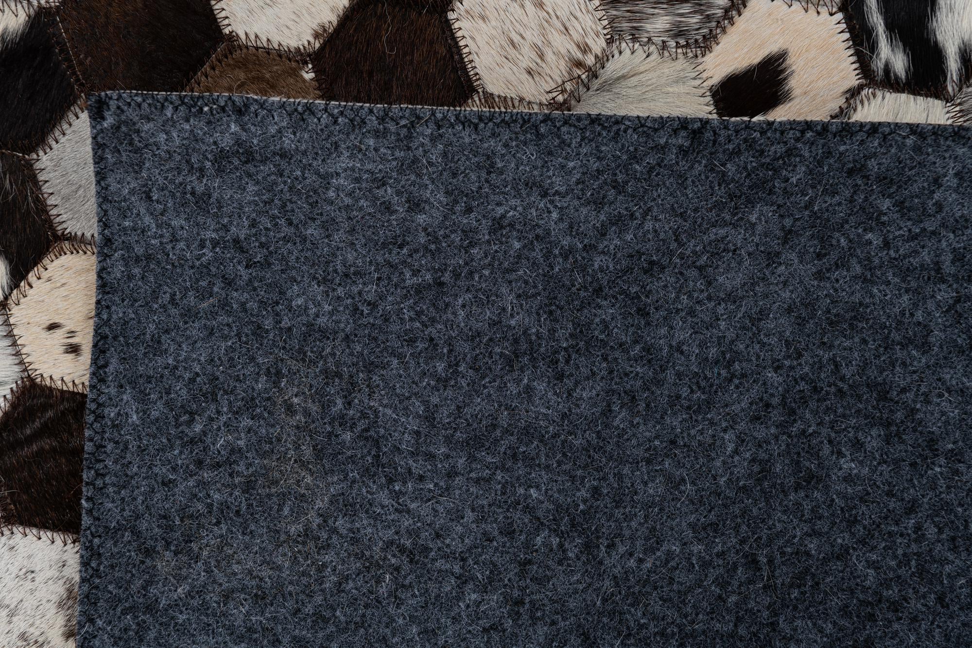 2' x 3' Cowhide Leather Rug