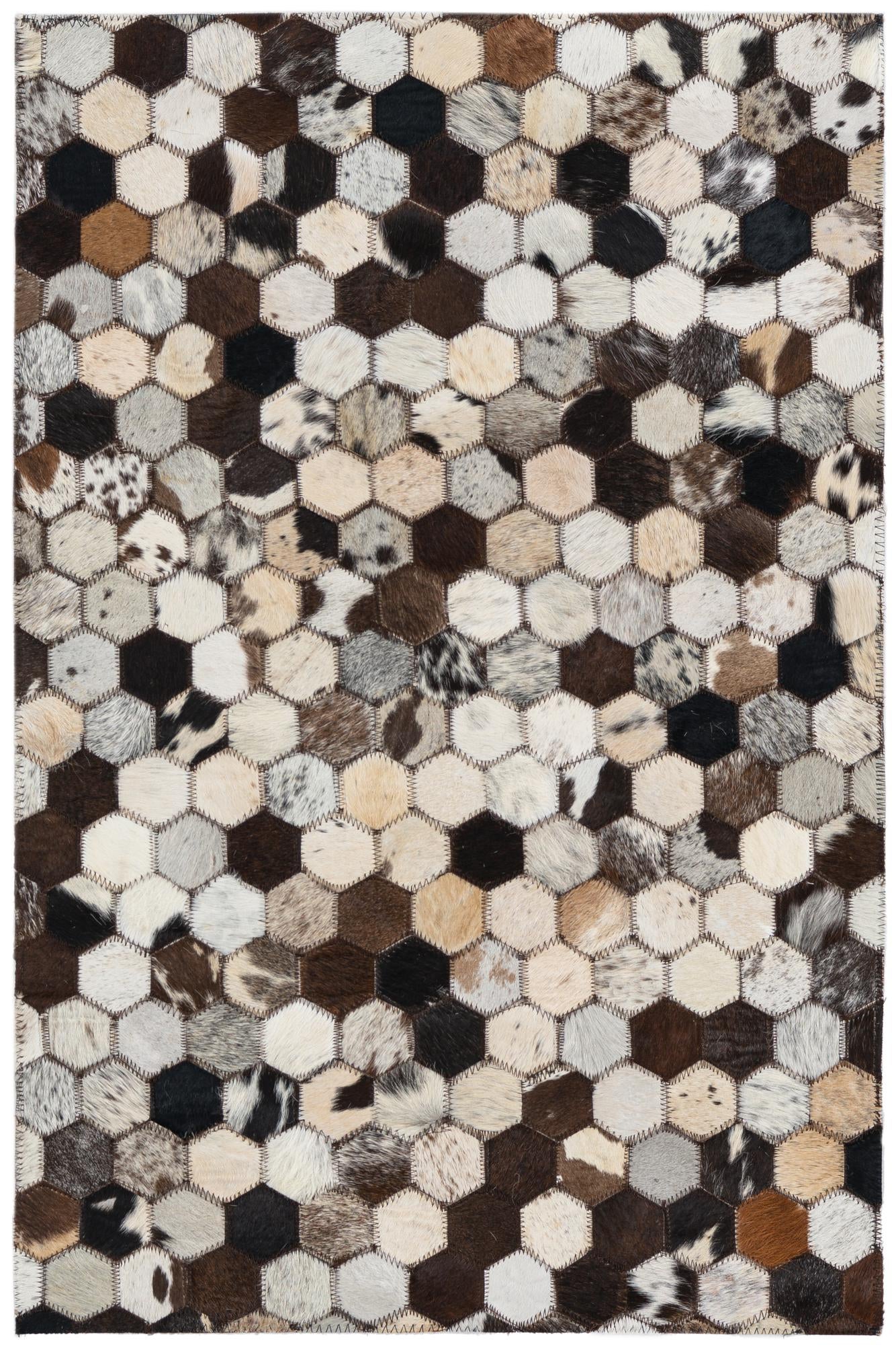 2' x 3' Cowhide Leather Rug