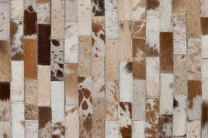2' x 3' Cowhide Leather Rug