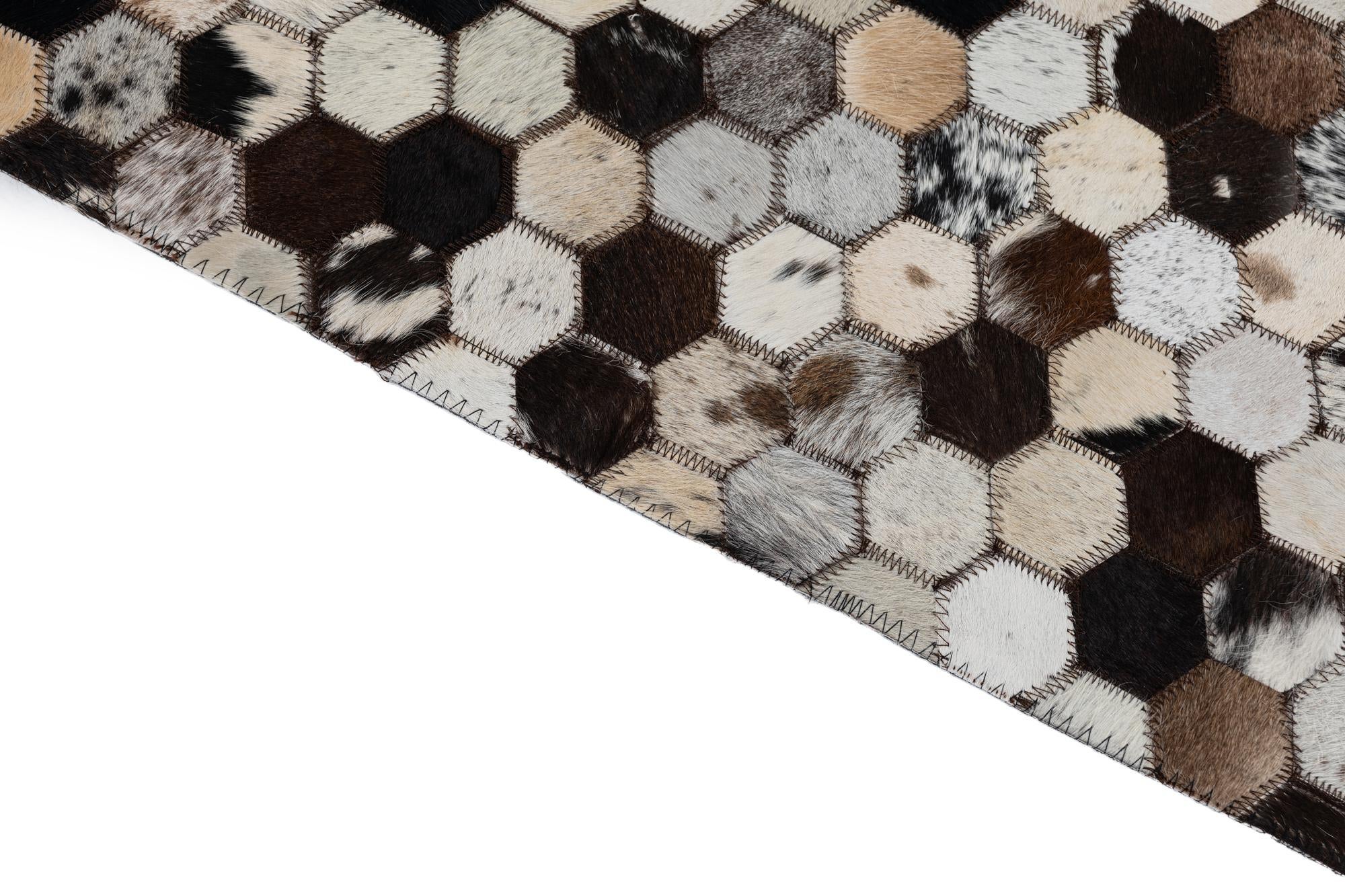 2' x 3' Cowhide Leather Rug
